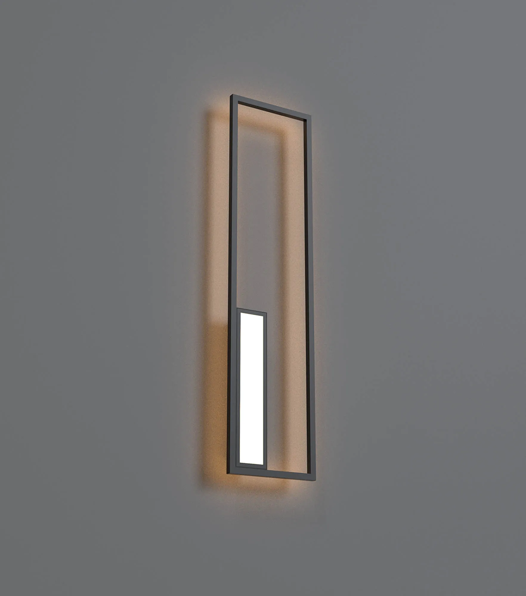 Boutique Rectangle Wall Lamp Dimmable 50W LED Black M7675  Mantra Boutique Black